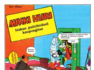 Mikki Hiiri hiekan peittämässä kaupungissa