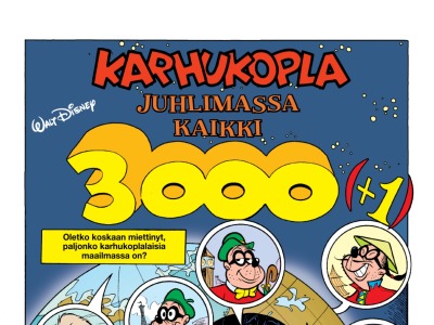 Juhlimassa kaikki 3000 (+1)