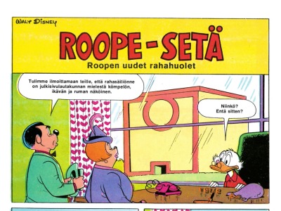 Roopen uudet rahahuolet