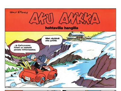 Aku Ankka hohtavilla hangilla