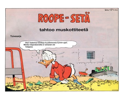 Roope-setä tahtoo muskottiteetä