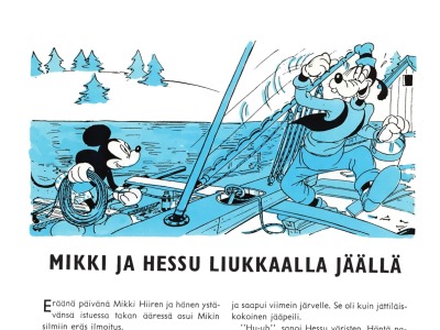 Mikki ja Hessu liukkaalla jäällä