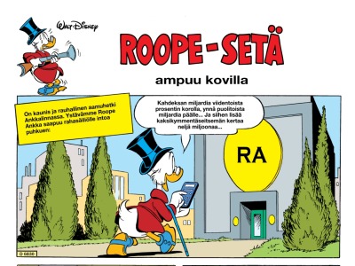 Roope-setä ampuu kovilla