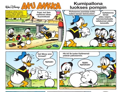 Kumipallona luokses pompin