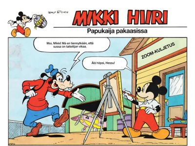 Papukaija pakaasissa