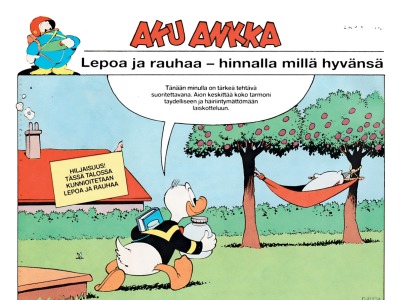 Lepoa ja rauhaa - hinnalla millä hyvänsä