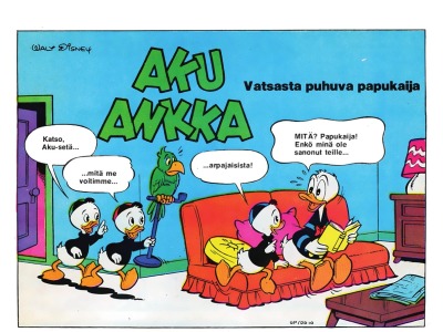 Vatsasta puhuva papukaija