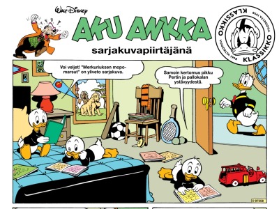 32972 Aku Ankka sarjakuvapiirtäjänä