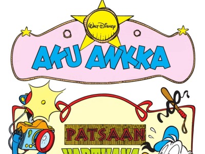 Aku Ankka patsaan vartijana