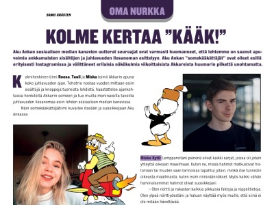 Kolme kertaa "KÄÄK!"