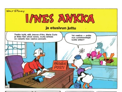 Iines Ankka ja etusivun juttu