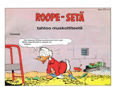 Roope-setä tahtoo muskottiteetä