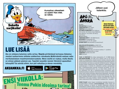 Aku Ankka 70 vuotta sitten