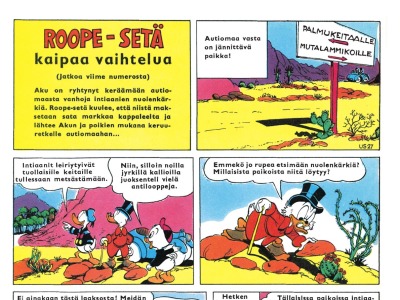 Roope-setä kaipaa vaihtelua