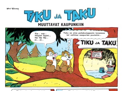 Tiku ja Taku muuttavat kaupunkiin