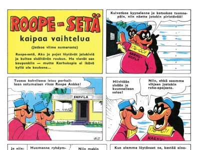 Roope-setä kaipaa vaihtelua