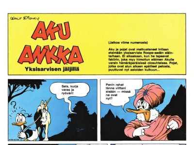 Aku Ankka yksisarvisen jäljillä