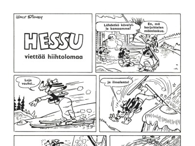 Hessu viettää hiihtolomaa