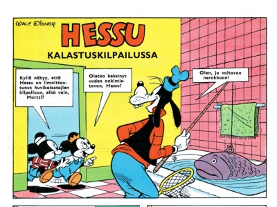 Hessu kalastuskilpailussa