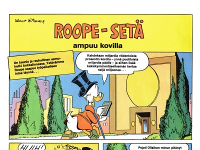 Roope-setä ampuu kovilla