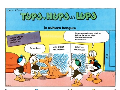 34956 Tupu, Hupu ja Lupu ja puhuva kenguru