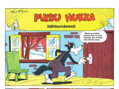 Pikku Hukka hiihtomäessä