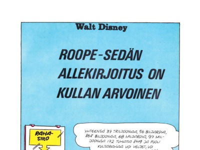Roope-sedän allekirjoitus on kullan arvoinen