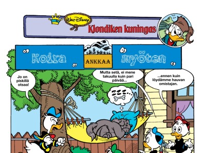 Koira ankkaa myöten