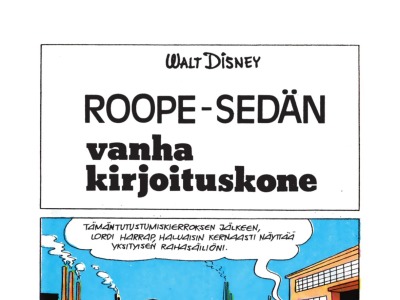 Roope-sedän vanha kirjoituskone