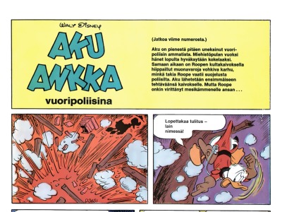 Aku Ankka vuoripoliisina