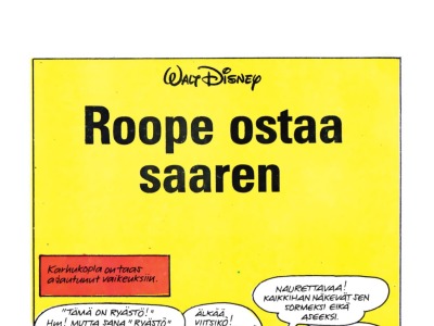 Roope ostaa saaren