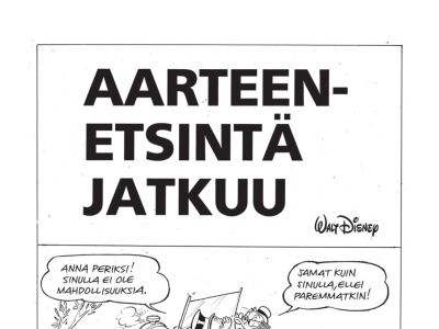 Aarteenetsintä jatkuu