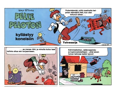 Pelle Peloton kyllästyy koneisiin