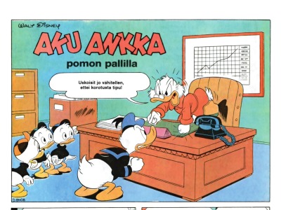 Aku Ankka pomon pallilla