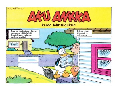 5984 Aku Ankka kerää lehtitilauksia