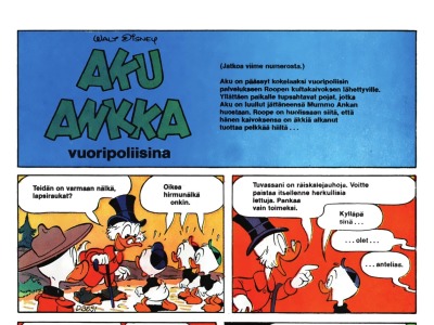 Aku Ankka vuoripoliisina