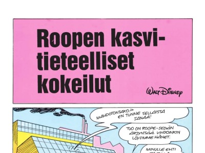 Roopen kasvitieteelliset kokeilut