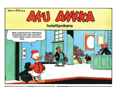 Aku Ankka hotellipoikana