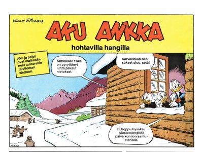 Aku Ankka hohtavilla hangilla