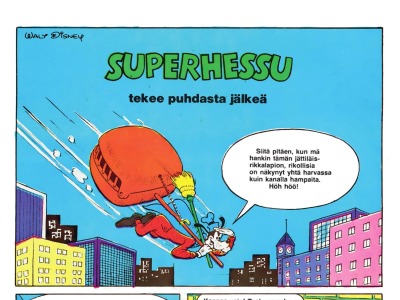 Superhessu tekee puhdasta jälkeä