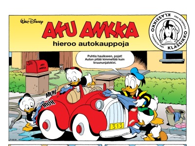 37296 Aku Ankka hieroo autokauppoja