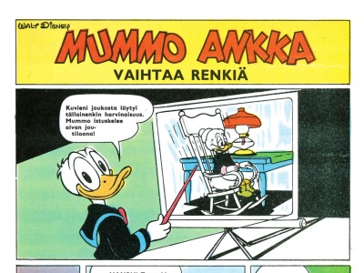 Mummo Ankka vaihtaa renkiä