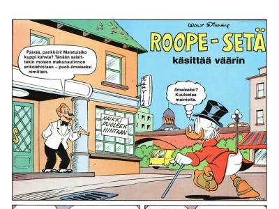 Roope-setä käsittää väärin