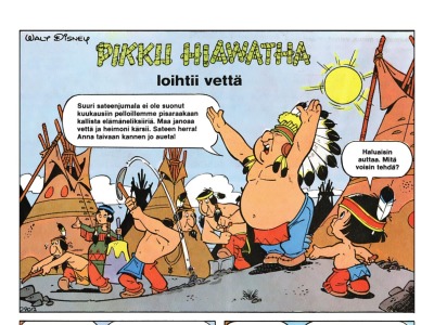 Pikku Hiawatha loihtii vettä