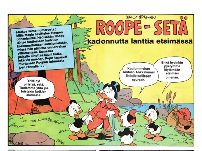 Roope-setä kadonnutta lanttia etsimässä