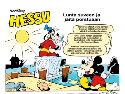 Lunta suveen ja jäitä porstuaan