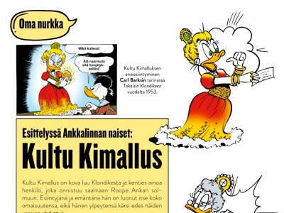 Esittelyssa Ankkalinnan naiset: Kultu Kimallus