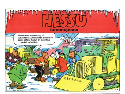 Hessu lumenajossa