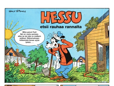 Hessu etsii rauhaa rannalta