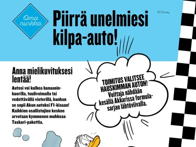 Piirrä unelmiesi kilpa-auto